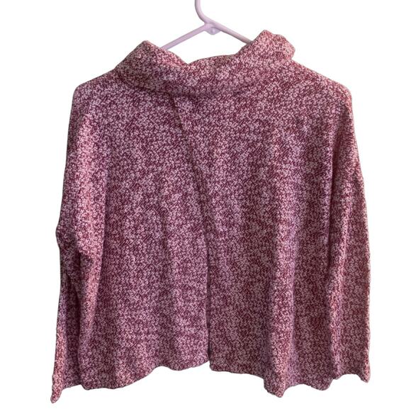 American Rag Red Burgundy Wine Oversized Sweater Open Back XS Cozy Cowl Neck - Picture 6 of 9